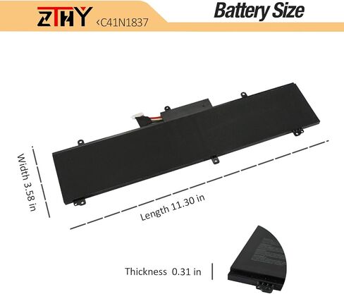 New C41N1837 Battery Replacement for ASUS Rog Zephyrus GA502 GA502D GA502DU GA502GU GA502IV GU502 GU502DU GU502GV GU502LU GU502LW GU502LV GX502GV GX502GW GU532 GX532 GU532GU GU532GV GX532GV GX532GW in Saudi Arabia