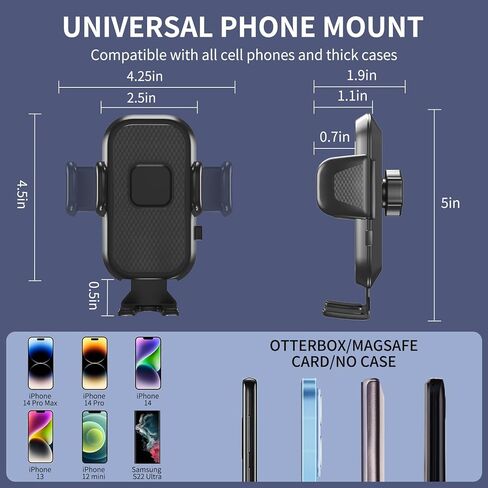 حامل هاتف Poboko لتنفيس السيارة [حاملات هواتف مطورة 2023] حامل هاتف خلوي للسيارة بدون استخدام اليدين مناسب للهواتف الذكية، iPhone. [قوي عسكري، قبضة محكمة ولا تنزلق أبدًا] عالمي in Kuwait