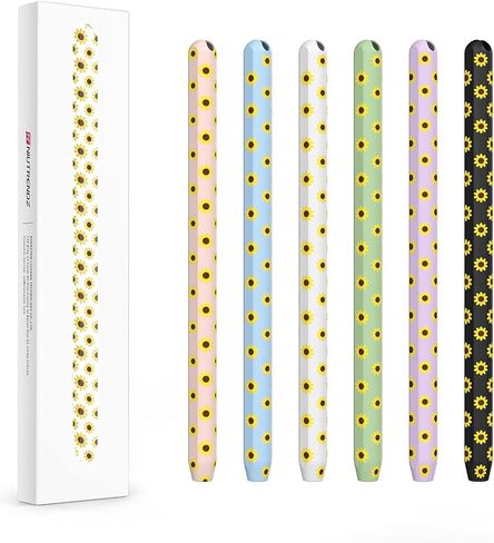 NIUTRENDZ Sunflower Case for Apple Pencil 1st Generation Case Cover Silicone Protective Sleeve Accessories with Apple Pencil Tips Cover & Cable Adapter Tether (Black) in Kuwait