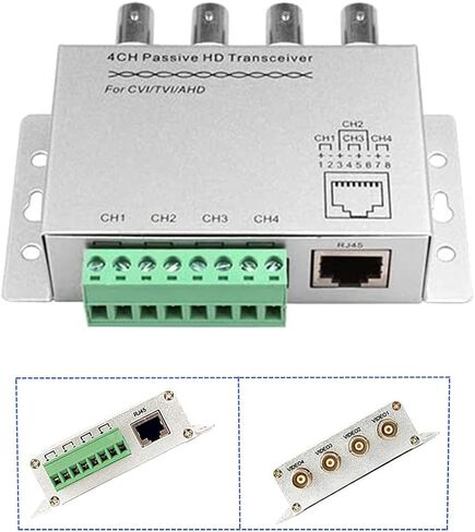 BeElion UTP 4 Channel 720P 1080P CVI/TVI/AHD Passive HD Transceiver,BNC to Cat5/5E/6 RJ45(T568B) UTP Cable Converter for CCTV Camera System in Saudi Arabia