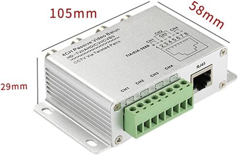BeElion UTP 4 Channel 720P 1080P CVI/TVI/AHD Passive HD Transceiver,BNC to Cat5/5E/6 RJ45(T568B) UTP Cable Converter for CCTV Camera System in Saudi Arabia