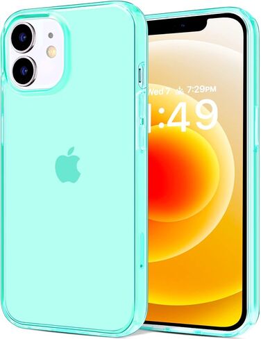 JJGoo Compatible with iPhone 12 mini Case, Soft Transparent Shockproof Protective Slim Thin Bumper Phone Cover, Translucent Black in Kuwait