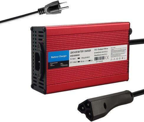 Hogardsujia 48V 5A RXV شاحن بطارية عربة الجولف لـ Ez-Go EZgo TXT مع RXV Plug 3 Prong in Kuwait