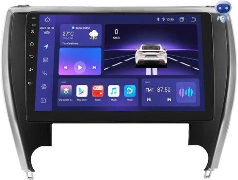 راديو سيارة ستيريو 10.1 بوصة يعمل بنظام الأندرويد 12 لسيارة تويوتا كامري 2015-2017 إصدار أمريكا الشمالية Carplay اللاسلكي | Android Auto 8-Core 4G+32G عرض الطقس WiFi GPS Navigation Bluetooth 5.0 (4GB+32GB) in Kuwait