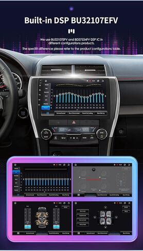 راديو سيارة ستيريو 10.1 بوصة يعمل بنظام الأندرويد 12 لسيارة تويوتا كامري 2015-2017 إصدار أمريكا الشمالية Carplay اللاسلكي | Android Auto 8-Core 4G+32G عرض الطقس WiFi GPS Navigation Bluetooth 5.0 (4GB+32GB) in Kuwait