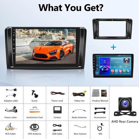 2G+32G Android 11 Car Stereo for Mercedes Benz GL ML Class W164 ML280 ML350 ML500 X164 GL320 GL350 GL450 2005-2011 with Apple CarPlay Android Auto Mirror Link GPS Navigation Bluetooth FM Radio WiFi in Saudi Arabia