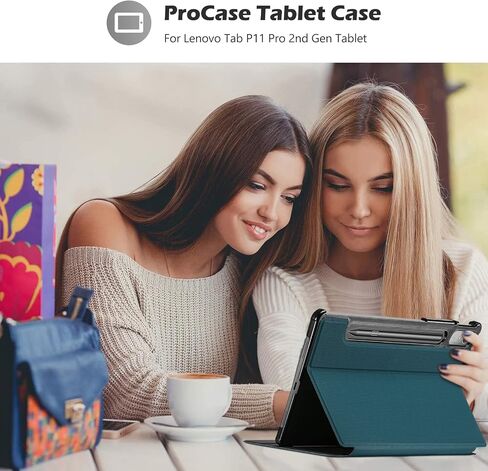 ProCase for Lenovo Tab P11 Pro Gen 2 Case 11.2" 2022, Slim Stand Folio Protective Hard Shell Shockproof Cover for Lenovo Tab P11 Pro 2nd Generation 11.2 inch (TB132FU) -Black in Kuwait
