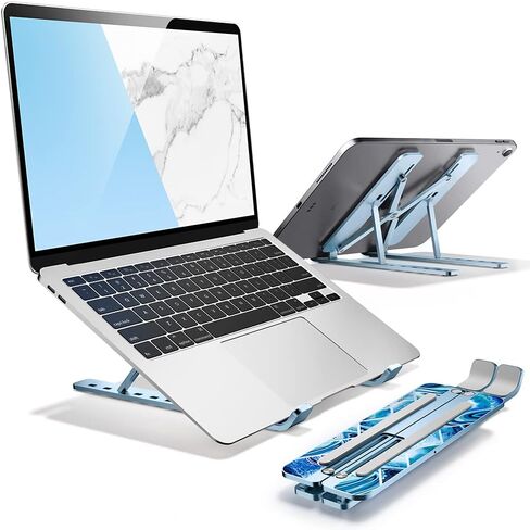 i-Blason Cosmo Laptop Stand, Adjustable Aluminum Alloy Laptop Riser Holder with Multi-Angle Stand Compatible with MacBook Pro/MacBook Air, 7-17.3" Laptops & Tablets (Ocean) in Saudi Arabia