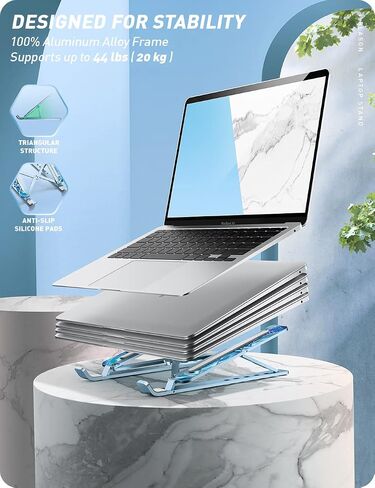 i-Blason Cosmo Laptop Stand, Adjustable Aluminum Alloy Laptop Riser Holder with Multi-Angle Stand Compatible with MacBook Pro/MacBook Air, 7-17.3" Laptops & Tablets (Ocean) in Saudi Arabia