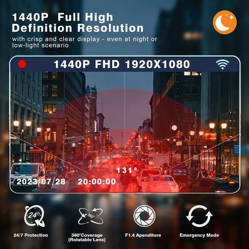 كاميرا Imou Mini Body Dash Camera T200 طقم كابل ركن السيارة المجاني، تسجيل حلقة التوصيل البيني 124 درجة FOV TF بطاقة نظام متعدد اللغات، مستشعر G، شاشة وقوف السيارات 24 ساعة، التطبيق، دعم 128 جيجابايت بحد أقصى in Kuwait