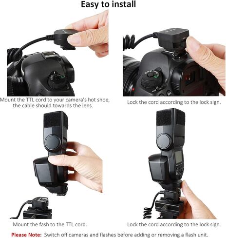 Easy Hood 1.6ft TTL Off-Camera Flash Speedlite Sync Cord for Sony A7R IV A7II A7III A7RII A7RIII A7SII A7 A7R A7S A6600 A6100 A6500 A6400 A6300 Camera with Multi Interface MI Shoe in Saudi Arabia