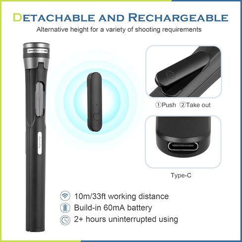 حامل ثلاثي للهاتف مقاس 60 بوصة من Aureday، حامل ثلاثي القوائم لعصا سيلفي الكل في واحد لهواتف iPhone وAndroid، حامل ثلاثي محمول لهاتف iPhone مع جهاز تحكم عن بعد لتسجيل الفيديو/السيلفي/مدونات الفيديو/البث المباشر in Kuwait