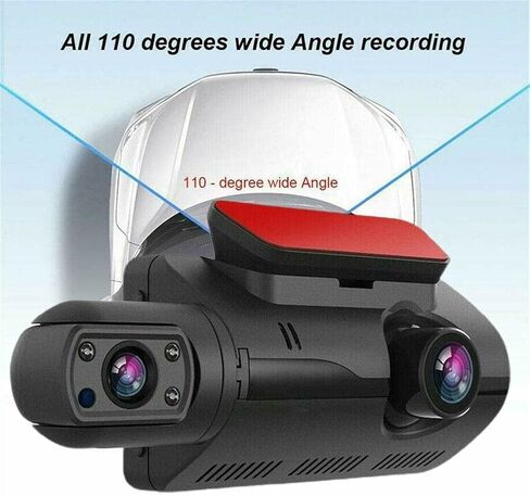 2 Lens Car Video Recorder HD1080P Dash Cam Car Black Box 3.0inch IPS Camera Recorder Night Vision G-Sensor Loop Recording Dvr in Saudi Arabia