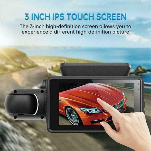 2 Lens Car Video Recorder HD1080P Dash Cam Car Black Box 3.0inch IPS Camera Recorder Night Vision G-Sensor Loop Recording Dvr in Saudi Arabia