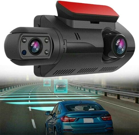 2 Lens Car Video Recorder HD1080P Dash Cam Car Black Box 3.0inch IPS Camera Recorder Night Vision G-Sensor Loop Recording Dvr in Saudi Arabia