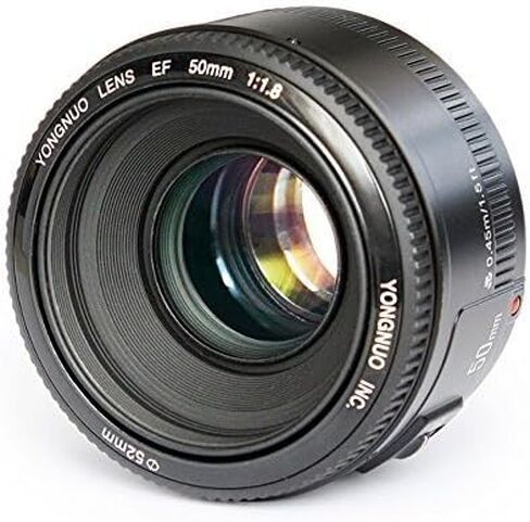 YONGNUO YN50mm F1.8 Lens AF/MF Standard Prime Lens for Canon EOS Rebel Camera + EACHSHOT Lens Bag in Saudi Arabia