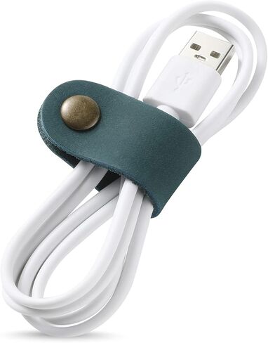 منظم الكابلات من جاك آند كريس، حافظة الكابلات، حامل USB منظم الكابلات، إدارة الكابلات، ربطة الكابل، حافظة سماعات الأذن، سماعة ملفوفة، غلاف سماعة الرأس، مشبك ربط لسماعة الهاتف، JC02-Brown-12 in Kuwait