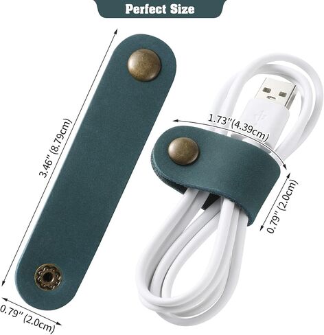 منظم الكابلات من جاك آند كريس، حافظة الكابلات، حامل USB منظم الكابلات، إدارة الكابلات، ربطة الكابل، حافظة سماعات الأذن، سماعة ملفوفة، غلاف سماعة الرأس، مشبك ربط لسماعة الهاتف، JC02-Brown-12 in Kuwait