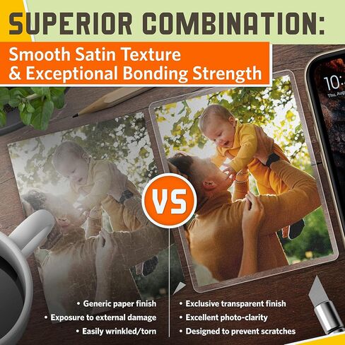 أوراق تغليف ذاتية اللصق بحجم بطاقة العمل، لمسة نهائية ناعمة من الساتان، 2.6 × 3.9 بوصة، سمك 4 مل، 20 حزمة من أوراق التصفيح ذاتية الغلق، أكياس تغليف لبطاقات العمل 2 × 3.5 in Kuwait