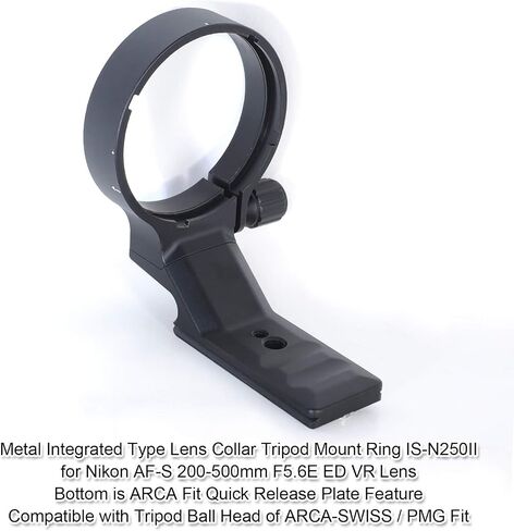 Camera Metal Replacement 79mm Lens Collar Tripod Mount Ring for Nikon AF-S NIKKOR 200-500mm f/5.6E ED VR Lens 20058, Built-in Arca-Swiss Type Quick Release Plate with 1/4" and 3/8" Screw Holes in Saudi Arabia