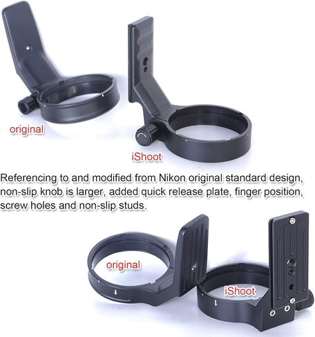 Camera Metal Replacement 79mm Lens Collar Tripod Mount Ring for Nikon AF-S NIKKOR 200-500mm f/5.6E ED VR Lens 20058, Built-in Arca-Swiss Type Quick Release Plate with 1/4" and 3/8" Screw Holes in Saudi Arabia
