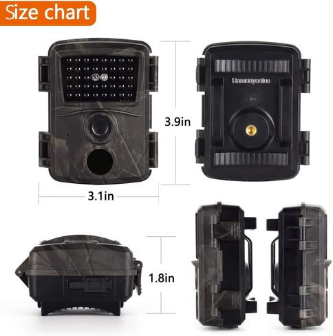 1080P 12MP Trail Camera, 0.8s Trigger Motion Latest Sensor View Hunting Camera with 38 IR LEDs and IP54 Waterproof Trail Game Camera for Scounting&Hunting Animal Detection(included 8GB memory card) in Kuwait