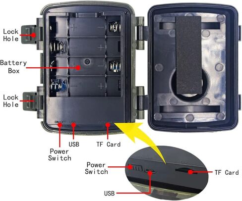 1080P 12MP Trail Camera, 0.8s Trigger Motion Latest Sensor View Hunting Camera with 38 IR LEDs and IP54 Waterproof Trail Game Camera for Scounting&Hunting Animal Detection(included 8GB memory card) in Kuwait