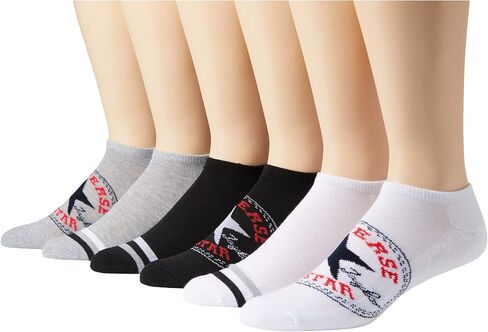 Converse 6-Pair Pack Chuck Patch Knit Cushioned No Show Grey/Black/White Men's Shoe Size 6-12 in Saudi Arabia