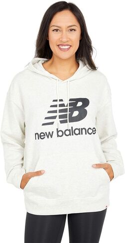 New Balance Women's NB Essentials Stacked Logo Oversize Pullover Hoodie in Saudi Arabia