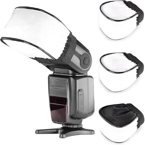 Newks 3 قطع غطاء موزع فلاش صغير ناعم عالمي متوافق مع Canon، Nikon، Godox، Yongnuo، Neewer TT560 NW550 NW561 NW570 NW580 NW625 NW635 NW-670 750II NW645 NW655 ومضات Speedlite in Kuwait