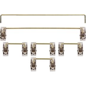 KPREPUBLIC Everglide Panda V3 Transparent Plate Mounted Stabilizer Gold Plated Wire for Custom Mechanical Keyboard Plate Clear Black (Panda V3 Black 104 Plus x1) in Saudi Arabia