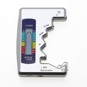 AMTAST Seven Battery Tester 7 Type of Battery C, AA, AAA, D, N, 9V (6F22), 1.55V Button Cell Batteries Checker in Kuwait