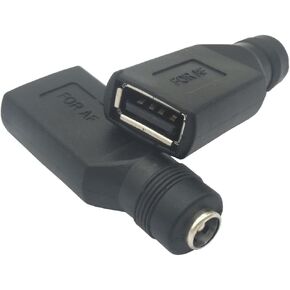 GenHaoQi USB to DC Power Adapter, USB 2.0 to DC 5.5mm x 2.1mm 5V Connector Power Charging Adapter (USB 2.0 F to DC 5.5X 2.1mm F) in Saudi Arabia