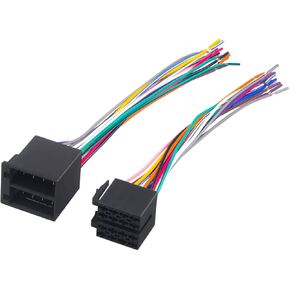 باتيج 16 دبوس ISO راديو الأسلاك تسخير ل2004-2021 الشحن، 2004-2016 فولفو، 2008-2020 كينوورث، استبدال الأسلاك تسخير لJVC بايونير كينوود سوني أندرويد، مع موصلات الذكور والإناث in Kuwait