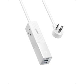 Anker USB C Travel Power Strip - 511 Power Strip with 30W Charger, 2AC Outlets, 2 USB Fast Charge Ports, 5ft Extension Cord - Durable & Convenient for Dorm, Office, School, Cruise Ship - TUV Listed in Saudi Arabia