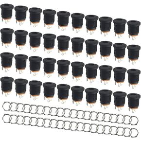 WMYCONGCONG 20 PCS DC Power Jack 5.5mm x 2.1mm 3 Pin Female DC Barrel Jack Panel Mount Connector (20 PCS) in Saudi Arabia