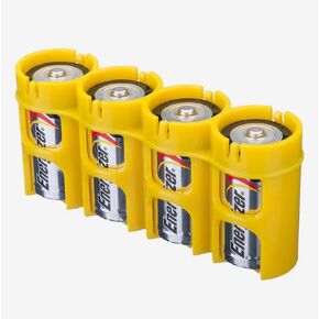 Storacell by Powerpax Slimline C Battery Storage Caddy, Orange, Holds 4 Batteries (Not Included) in Saudi Arabia