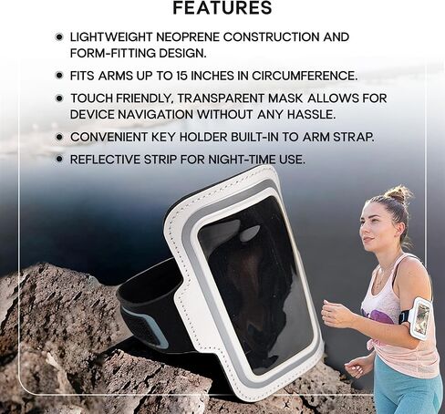 Redi-Fest Small Cell Phone Armband for iPhone Mini SE/13 Mini/12 Mini/8/6S/5S/5C/4S/4 Galaxy S10e Water Resistant Cellphone Sport Armband Running Adjustable Elastic Strap Key Pocket for Gym Exercise in Saudi Arabia