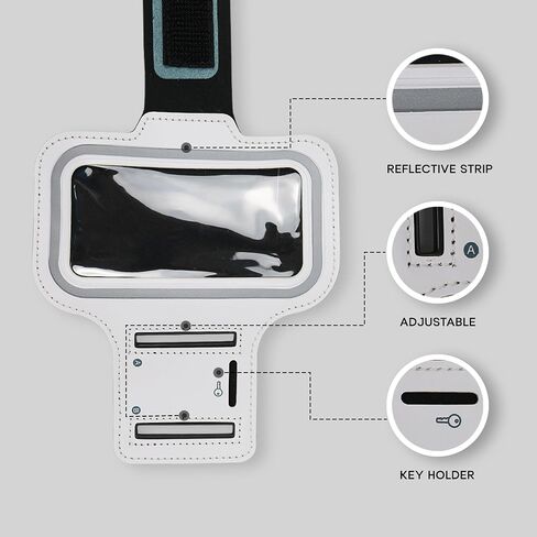 Redi-Fest Small Cell Phone Armband for iPhone Mini SE/13 Mini/12 Mini/8/6S/5S/5C/4S/4 Galaxy S10e Water Resistant Cellphone Sport Armband Running Adjustable Elastic Strap Key Pocket for Gym Exercise in Saudi Arabia