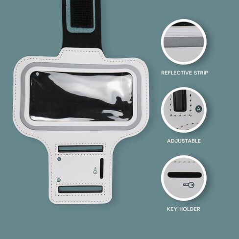Redi-Fest Small Cell Phone Armband for iPhone Mini SE/13 Mini/12 Mini/8/6S/5S/5C/4S/4 Galaxy S10e Water Resistant Cellphone Sport Armband Running Adjustable Elastic Strap Key Pocket for Gym Exercise in Saudi Arabia