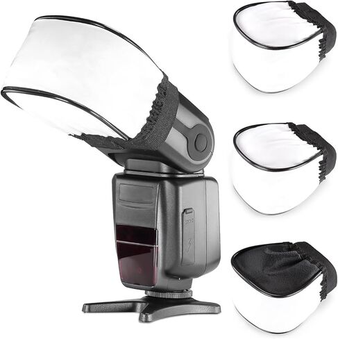 Newks 3 قطع غطاء موزع فلاش صغير ناعم عالمي متوافق مع Canon، Nikon، Godox، Yongnuo، Neewer TT560 NW550 NW561 NW570 NW580 NW625 NW635 NW-670 750II NW645 NW655 ومضات Speedlite in Kuwait