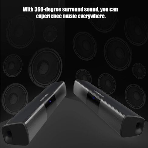 لازمين112 مكبر صوت بلوتوث لاسلكي، ادخال بطاقة يو ديسك على الحائط، مضخم صوت طويل، وصلة ايه يو اكس، راديو اف ام، صوت محيطي 360 درجة للتلفزيون والالعاب in Kuwait