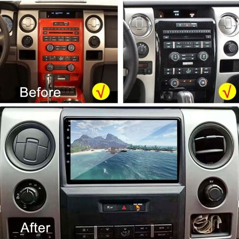 GOJOHO for Ford F150 راديو ستيريو للسيارة ترقية 2009 2010 2011 2012 2013 2014 ملحقات Android Auto Carplay استبدال 9 بوصة شاشة لمس مدمجة بلوتوث GPS ملاحة كاميرا احتياطية مجانية 2+32G in Kuwait