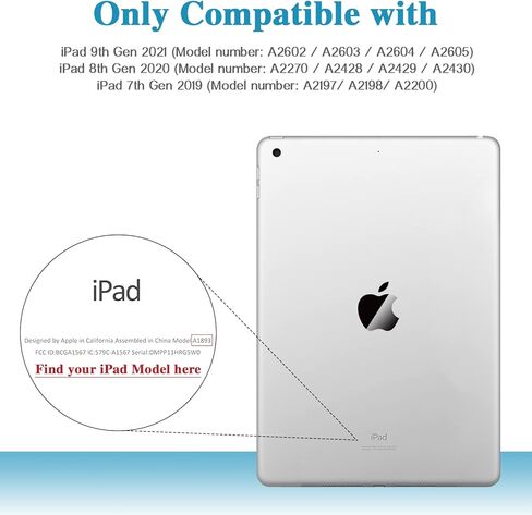 حافظة ZoneFoker لجهاز iPad الجيل التاسع، حافظة iPad 8th الجيل السابع، حافظة iPad 10.2 بوصة 2021/2020/2019، غطاء واقٍ متين مقاوم للصدمات مع مسند للأطفال الأولاد والبنات أرجواني/أخضر in Kuwait