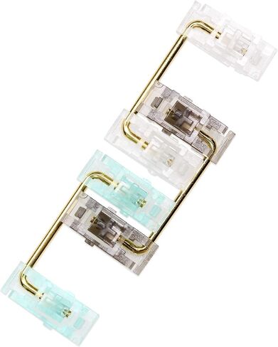 KPREPUBLIC Everglide Panda V3 Transparent Plate Mounted Stabilizer Gold Plated Wire for Custom Mechanical Keyboard Plate Clear Black (Panda V3 Clear 104 Plus x1) in Kuwait