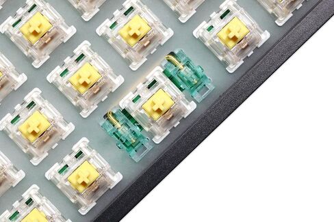KPREPUBLIC Everglide Panda V3 Transparent Plate Mounted Stabilizer Gold Plated Wire for Custom Mechanical Keyboard Plate Clear Black (Panda V3 Clear 104 Plus x1) in Kuwait