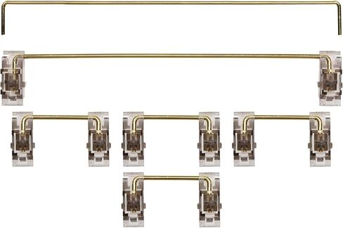 KPREPUBLIC Everglide Panda V3 Transparent Plate Mounted Stabilizer Gold Plated Wire for Custom Mechanical Keyboard Plate Clear Black (Panda V3 Black 104 Plus x1) in Saudi Arabia