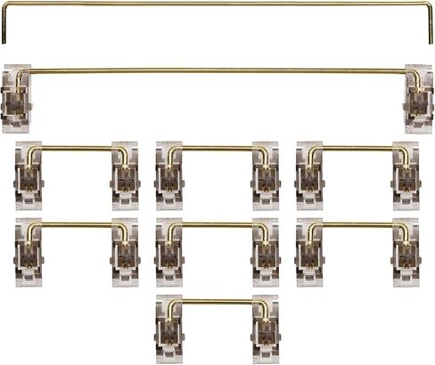 KPREPUBLIC Everglide Panda V3 Transparent Plate Mounted Stabilizer Gold Plated Wire for Custom Mechanical Keyboard Plate Clear Black (Panda V3 Clear 104 Plus x1) in Kuwait