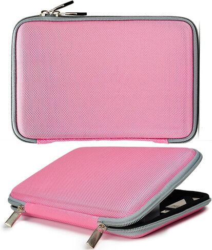 Water Resilient Hard Shell Sleeve Box Case with Secure Zippers and Mesh Pocket for 7-8 inch Tablets, eReader, Gaming Consoles in Saudi Arabia