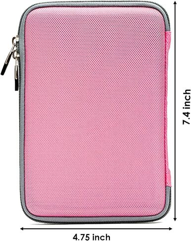 Water Resilient Hard Shell Sleeve Box Case with Secure Zippers and Mesh Pocket for 7-8 inch Tablets, eReader, Gaming Consoles in Saudi Arabia